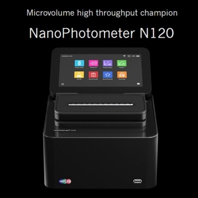 바이오마트, Implen Microvolume High Throughput Spectroscopy  N120, 각각의 샘플 1.7초 측정, 12 샘플 동시 측정가능 / 200-900 nm 전 파장 스캔